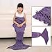 ONEPACK Mermaid Tail Crochet Blanket,Handmade Mermaid Blanket for Child, Super Soft Comfortable for All Seasons Sleeping Reading Watching Working Sofa Camping Blankets(Child,56