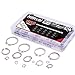 Hilitchi 150-Pcs 304 Stainless Steel External Circlip Snap Retaining Clip Ring Assortment Set - Size: 4mm to 28mm