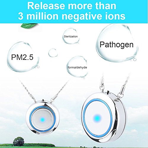 image for WOOLALA Personal Wearable Air Purifier Necklace/Mini Portable Air Fres