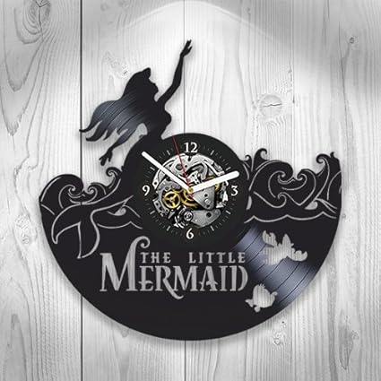 Amazon Co Jp リトルマーメイドクロック ディズニークロック ウォールクロック リトルマーメイド クリスマスギフト リトルマーメイド 誕生日プレゼント モダン ディズニーギフト ウォールクロック ラージビニールウォールクロック 子供へのクリスマスギフト ホーム