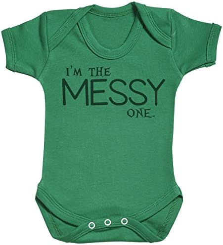 I'm He Messy One Baby Gift, Baby Boy Gift, Baby Girl Gift, Baby Boy Bodysuit, Baby Girl Bodysuit - 0-3 Months Green