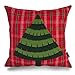 Phantoscope Decorative New Merry Christmas Series 3D Christmas Tree Throw Pillow Cushion Cover 18