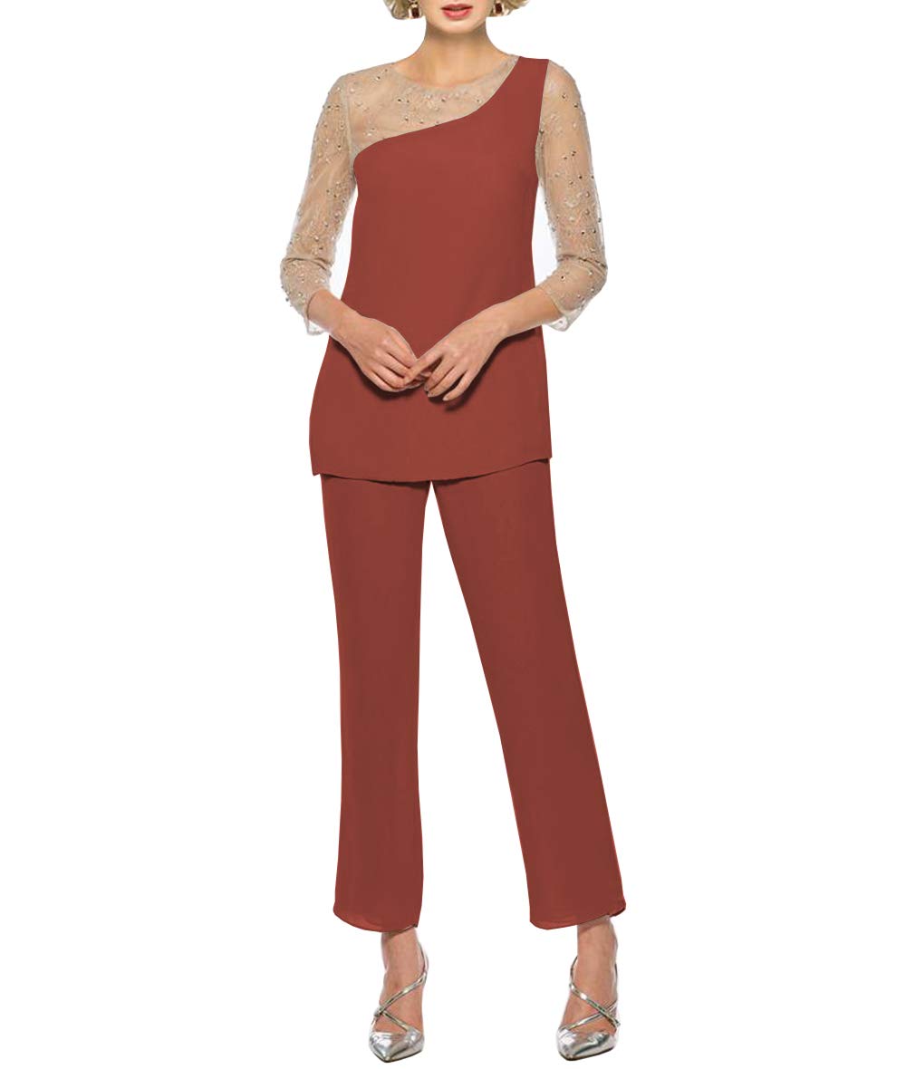 Fitty Lell Women's Chiffon Mother of The Bride Dresses for Wedding Long