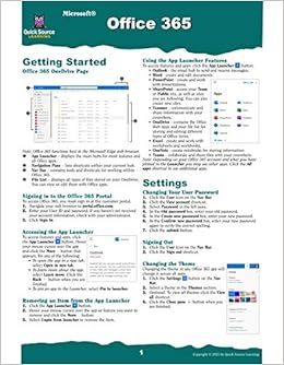 Office 365 Quick Source Reference Guide Quick Source Amazon Com Books