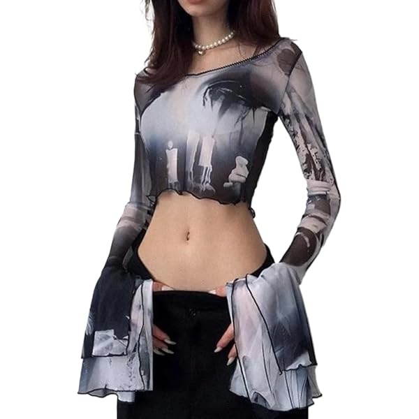 ATTACHMENT layered mesh punk tee ロンT y2k ATTACHMENT layered mesh punk tee ロンT y2k ATTACHMENT