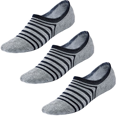 No Show Socks Women Non Slip Low Cut Cotton Liner Sports Casual Socks 6 Pairs (3 Pairs-02(Grey)) - Thumbnail 7