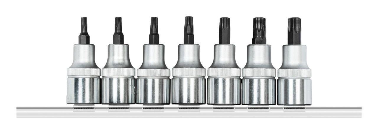 GEDORE Red Screwdriver Bits 1/2 Inch TX on Connector Strip 7 Pieces