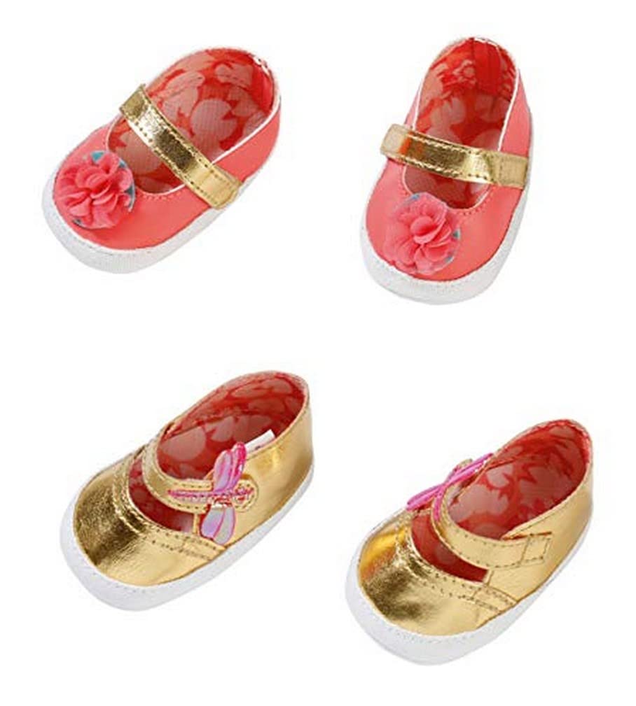 Baby Annabell Shoes 43 cm - For Toddlers 3 Years and Up - Easy for Small Hands - Includes 1 Pair of Shoes and 2 Designs