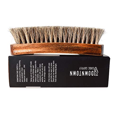 Professional Horse Hair Brush - Downtown Shoe Supply 7" - Thumbnail 5