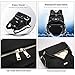 Women Backpack Purse Waterproof Nylon Rucksack Lightweight Fashion Daypack with Trolley Strap Fits 13 Inch Laptop,Black