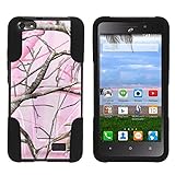 Huawei Raven Case, Full Body Fusion STRIKE Impact Kickstand Case - Pink Hunter Camouflage