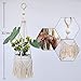 UL Macrame Plant Hanger-Boho Hanging Planter - Hanging Planter Shelf for Indoor Plants- Bohemian Decorative Home Flower Pot Holder (White)