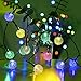 ARICHOMY Mothers' Day Decorative Lights, 21Ft 30 Globe Starry Bulbs Colorful String Lights, Solar Led Fairy Lights for Party Wedding Patio Indoor Outdoor and More