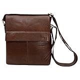 Sphinx 'Sampre' Mens Cross-Body Sling Bag (25 x 22 x 7 CM)(Dark Brown)