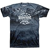 Kerusso Who Made The Mountains (All-Over), Tee, XL, Indigo - Christian Fashion Gifts