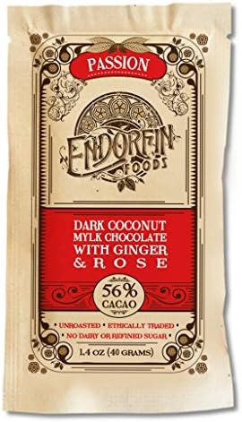 Endorfin Foods, Chocolate Coconut Mylk 54% Cacao Ginger Rose Organic, 1.4 Ounce
