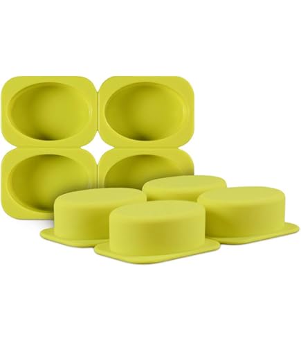 Moldes De Silicona Para Jabón - Pack De 3 Formas (redondo, Cuadrado, Ovalado), Aptos Para Horno Y Lavavajillas