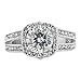 Halo Cubic Zirconia Stainless Steel Engagement Ring Band Women's Size 5-11 SPJ