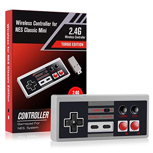 Zeato 2.4G Wireless NES Mini Classic Controller, Rechargeable NES Wireless Gamepad/Joypad for Nintendo Mini NES Classic Edition Game System - Thumbnail 5