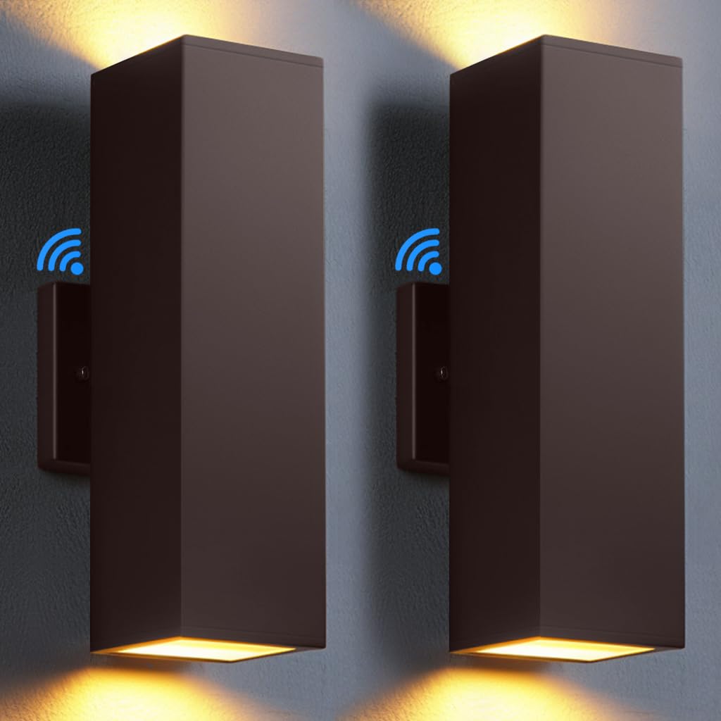 SHIMR Dusk to Dawn Outdoor Lighting Porch Lights Outdoor 2 Pack ...