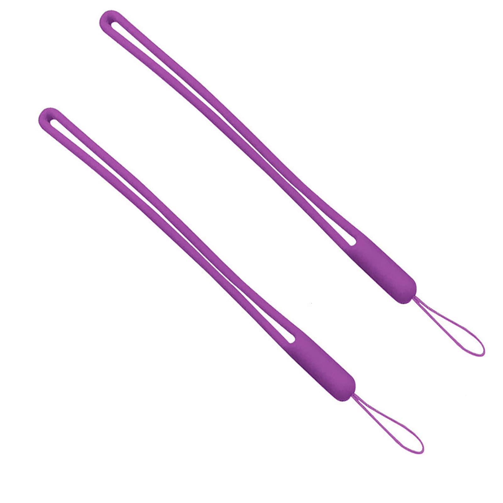 Purple 2 PCS Adjustable Colorful Silicone Hand Wrist Strap Lanyard Waterproof for Cell Phone, USB Flash Drive, Mp3, Mp4, Mini Camera