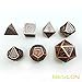 Bescon Copper Solid Metal Polyhedral D&D Dice Set of 7 Copper Metallic RPG Role Playing Game Dice 7pcs Set D4-D20