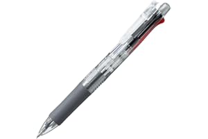 ゼブラ(ZEBRA) Zebra B-B4SA1-C Multi-Functional Pen, 4 Colors + Sharp Clip-On Multi, Transparent, 10 Pieces
