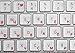 Online-Welcome Russian with RED Lettering Keyboard Stickers Transparent for Computers LAPTOPS for White KEYBORD