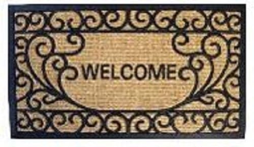 Dollhouse Miniature 1:12 Scale Welcome Mat, Black and Brown