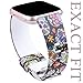 allbingo Fitbit Versa Cute Bands,Women Men Replacement Strap Wristband for Fitbit Versa Smart Watch (Skeleton Flowers, Small)