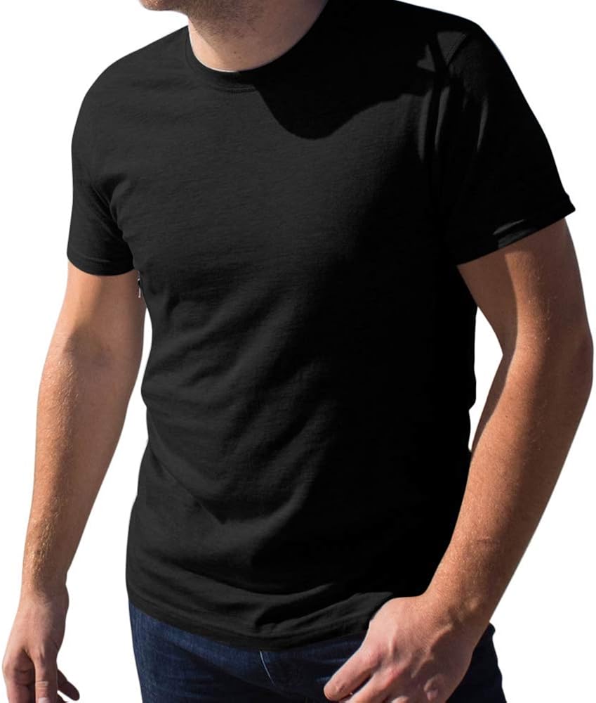 Pickpocket Proof Crew Necked Men's TShirt with 2 Hidden Zipper Pockets, 100