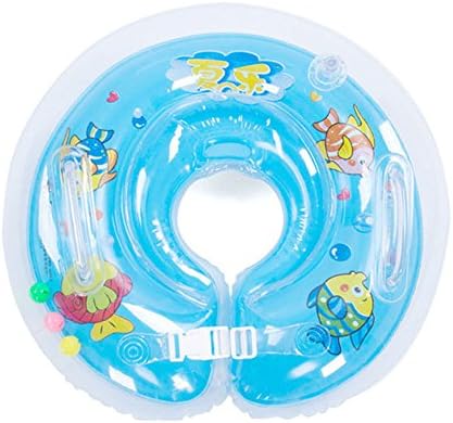 GFun Inflatable Baby Swim Ring Pool Bath Float Outdoor Swimming Tube Summer Toys and Gift for Infant with Handle (Color Vary)