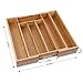 Cutlery Tray with 7 Compartments Flatware Organizer Used for Drawer Organizer Divider Bamboo Holder for Utensils Flatware,Silverware (Bamboo, 14.1