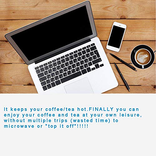 Coffee Mug Warmer, 25W Desktop Beverage Warmer, Electric Coffee Warmer, Glass Heating Plate (Up To 131F/55C), Best Gift for Coffee Lovers, For Coffee, Tea, Hot Cocoa, Candle Wax
