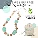 JUNGO BAMBINO Teething Silicon Necklace Chewlery For Nursing Moms To Wear and Baby To Chew, Chewbeads Teether. BPA Free (Mint Chocolate Crisp)