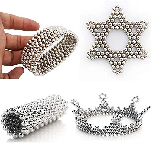 EJOYFL Magnetic Sculpture Toys, Magnet Cube Building Blocks 5MM 216Pcs Magnetic Toys Intelligence Development Blocks Office Desk Toy Stress Relief for Adults