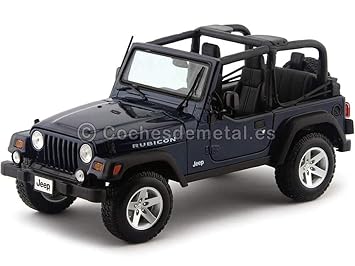 Buy Jeep Wrangler Rubicon Die Cast Metal 1 18 Scale Blue Online At Low Prices In India Amazon In