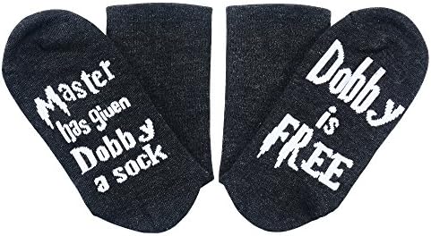 Crew Casual Socks, Master has given Dobby a sock Dobby is Free, Combed Novelty Socks For Men & Women