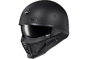 ScorpionEXO Covert X Open Face Half Shell 3/4 Mode Motorcycle Helmet Bluetooth Ready Speaker Pockets DOT Approved Adult