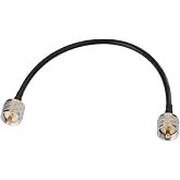 Superbat UHF Male PL-259 to UHF Male PL-259 Low Loss Digital Coax UHF Jumper Cable (12" RG58) for HAM &amp; CB Radio,Antenna Analyzer,Dummy Load,SWR Meter