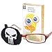 Plinrise Pure Cotton Amblyopia Eye Patch For Glasses,Treat Lazy Eye,Amblyopia And Strabismus,Children Eye Patch With Cartoon Sticker (Skull,Right)