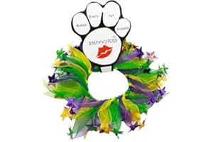 MIRAGE PET PRODUCTS Festive Mardi Gras Smoocher Decorative Pet Collar, XL, 20" - 24" Neck Size
