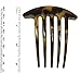 Parcelona French Medium Interlocking 5 Teeth Celluloid Light Shell Set of 2 French Hair Side Combs Flexible Durable Strong Hold Hair Clips Women No Slip Styling Girls Hair Accessories, Made in France