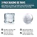Arctic Chill Large Ice Cube Trays & Ice Ball Maker with Lids Combo, New & Improved 2020, Keeps Your Whiskey, Cocktail & Bourbon Chilled Longer, Set of 2