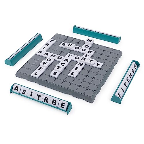 Upwords, Word Game with Stackable Letter Tiles & Rotating Game Board