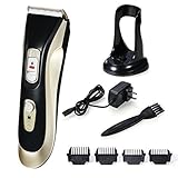 Glyby Pet Grooming Clippers, Professional Waterproof Electric Clipper for Dog or Cat Use with Rechargeable Lithium Battery