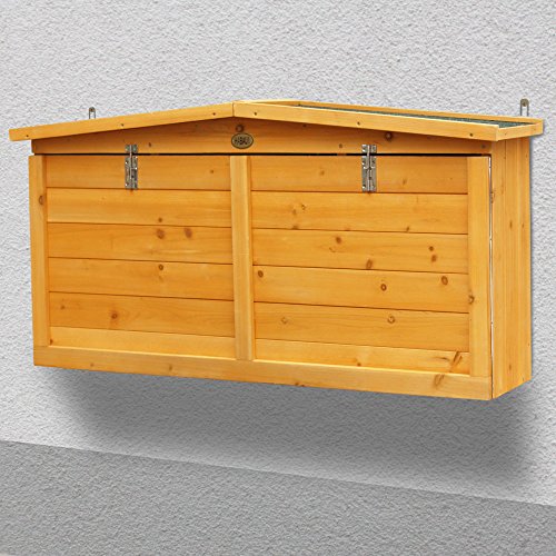 Habau Wandschrank mit Arbeitsplatte, Gelb, 117 x 27 x 50 cm – Bild 3