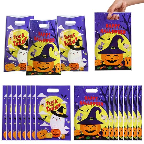 50 Happy Halloween Bags with Handles at Amazon