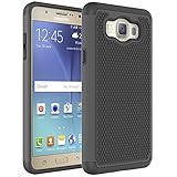 J7 case, Galaxy J7 Case (T-Mobile / Virgin / MetroPCS / Boost ), Kaesar Premium Dustproof Shockproof Drop Resistance Rugged Hybrid Dual Layer Armor Protective Case Cover for Samsung Galaxy J7 - Black