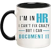 Fonhark Bone China Mug, Funny HR, 11 Oz Novelty Coffee/Tea Cup/Mug for Human Resource Manager, Director, Office Gift